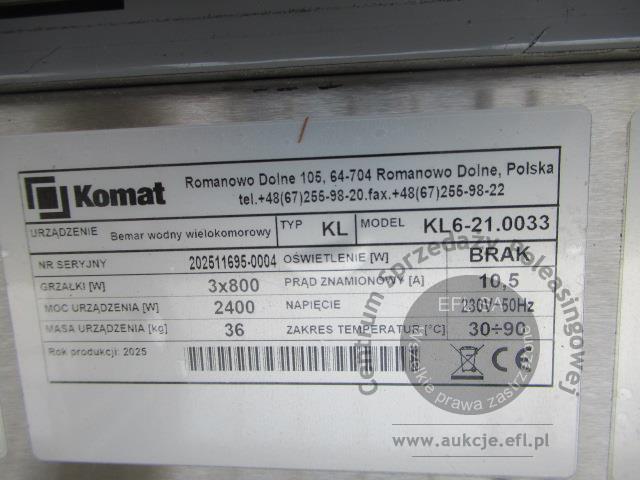 9 - Bemar wodny KOMAT Model: KL 6-21.0033 i KL6-21.022