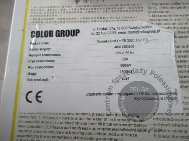 21 - Drukarka stołowa Red-On FB 3020 UV, LED 2024r.