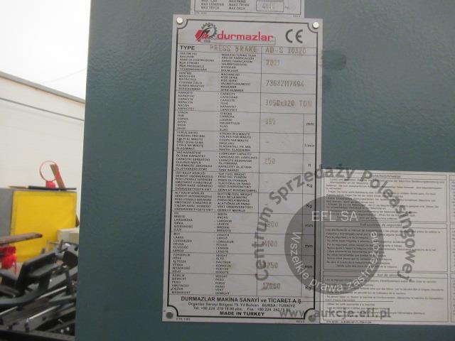 15 - Hydrauliczna prasa krawędziowa DURMA AD-S-30320 2021r.