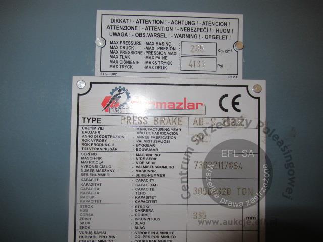 16 - Hydrauliczna prasa krawędziowa DURMA AD-S-30320 2021r.