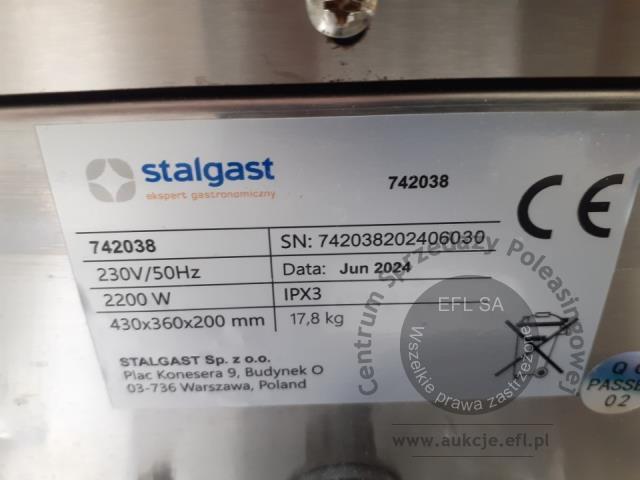 5 - Kontakt grill ryflowany Stalgast 2024r.