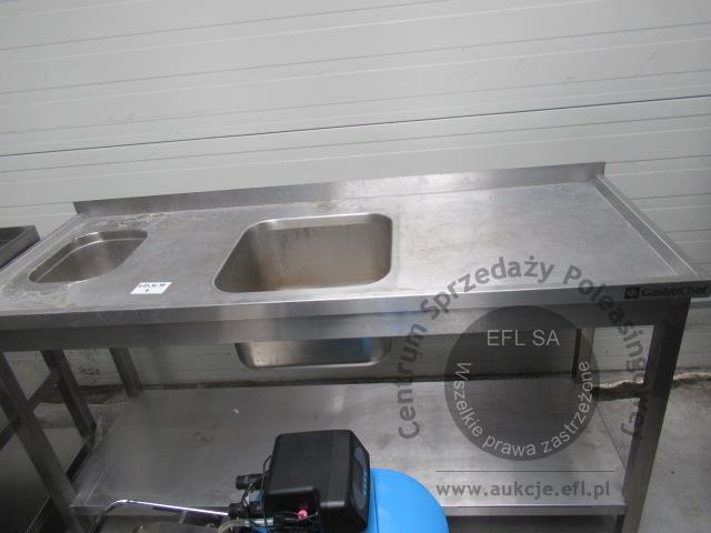 1 - Stół ze zlewem 2 komorowym GastroChef 1600x600x850