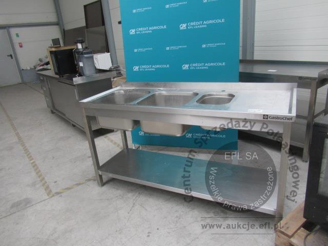 1 - Stół ze zlewem 3 komorowym GastroChef 1600x600x850