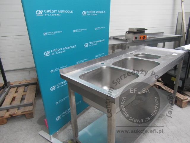 3 - Stół ze zlewem 3 komorowym GastroChef 1600x600x850