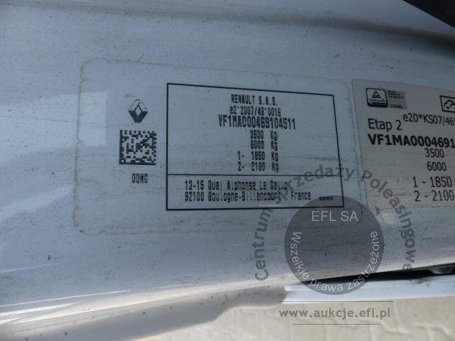 8 - RENAULT MASTER 2.3 DCI FURGON 2022r. Oględziny pojazdu możliwe w Urzut 05-830, Aleja Katowicka 404 od 08:00 do 16:00