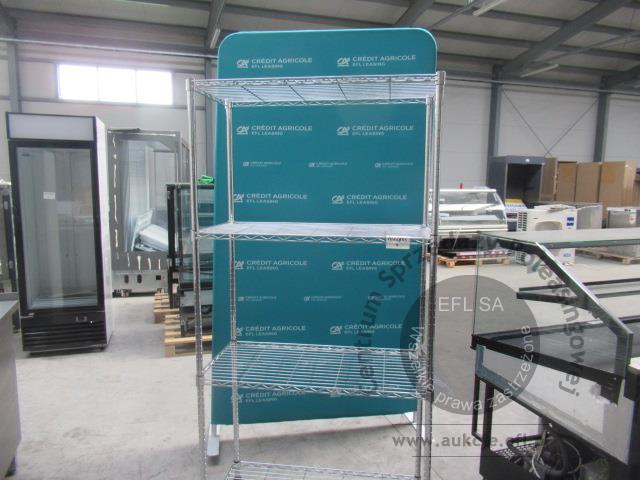 1 - Regał magazynowy 4 półkowy chromowany