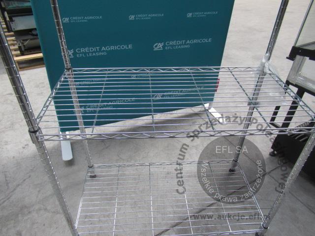 2 - Regał magazynowy 4 półkowy chromowany