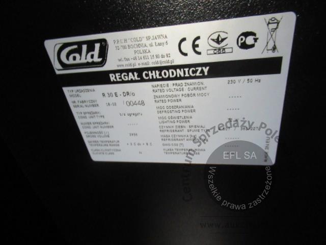 3 - Regał chłodniczy na napoje COLD model R30E-DR/o  2018r.