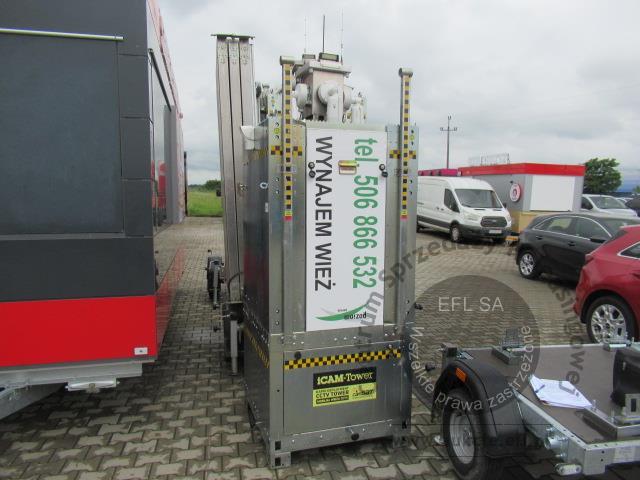 1 - Wieża monitoringu iCam- TOWER  AI 5MQ4-MKII + przyczepka JEGGER JG0751 2024r.
