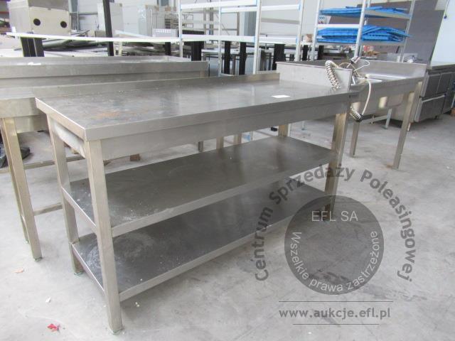 1 - Stół z 2 półkami Stalgast 1500x600x850