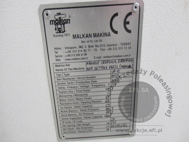45 - Linia do prasowania odzieży - marynarek, żakietów