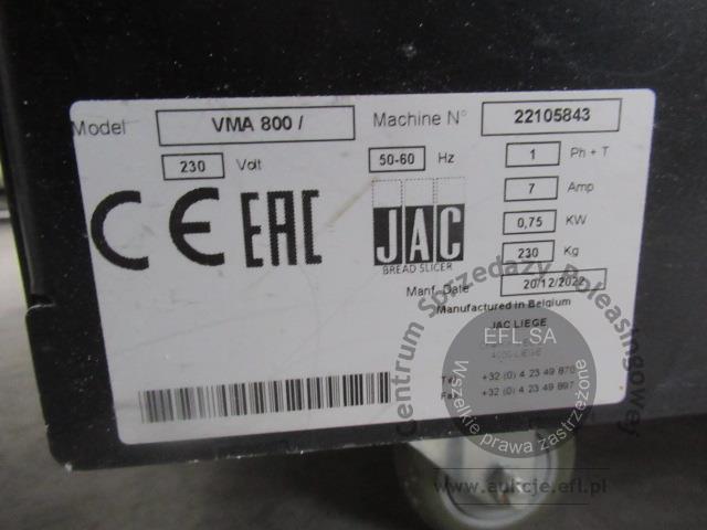 5 - Krajalnica tarczowa JAC model VMA 800