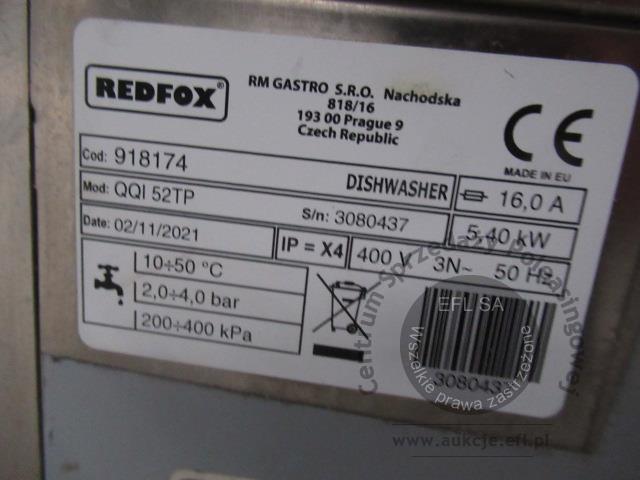 6 - Zmywarka REDFOX /RM Gastro cod 918174  2021r.