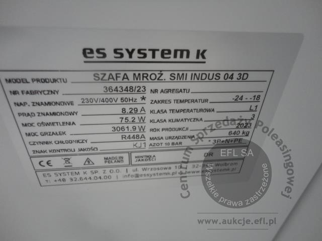 3 - Szafa mroźnicza ES SYSTEM K- SMI INDUS 04 3D 2023r.