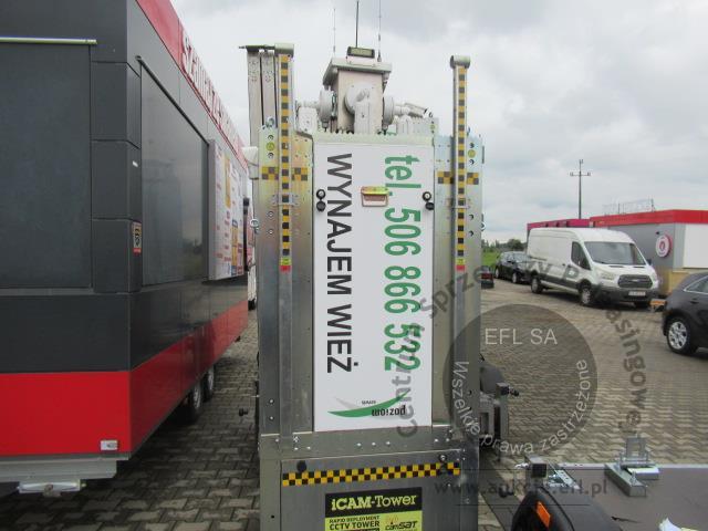 3 - Wieża monitoringu iCam- TOWER  AI 5MQ4-MKII + przyczepka JEGGER JG0751 2024r.