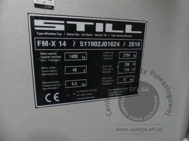 7 - Wózek widłowy STILL FM X14  2018r.