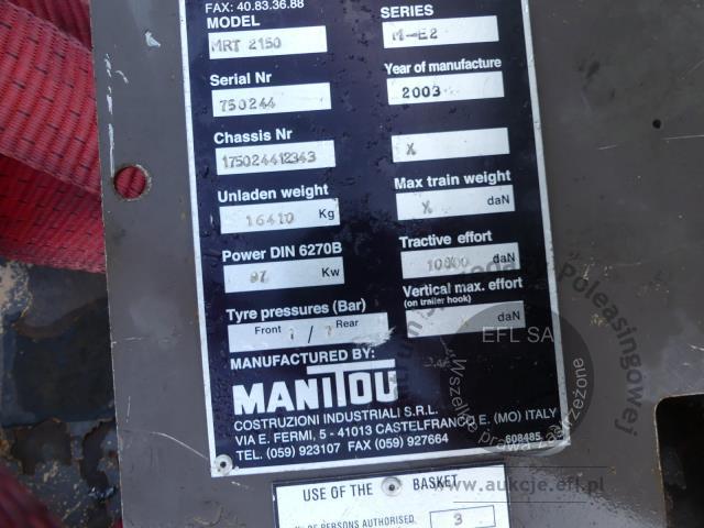 8 - Ładowarka teleskopowa obrotowa MANITOU 2003r.
