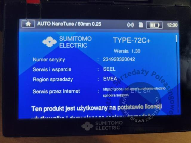 18 - Spawarka światłowodowa SUMITOMO T-72C+ 2022r.