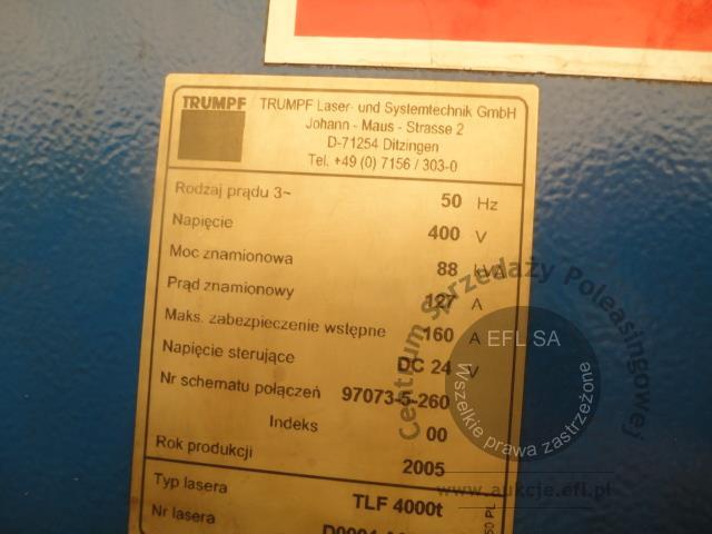 18 - Wycinarka laserowa Trumpf TC L3030   2005r.