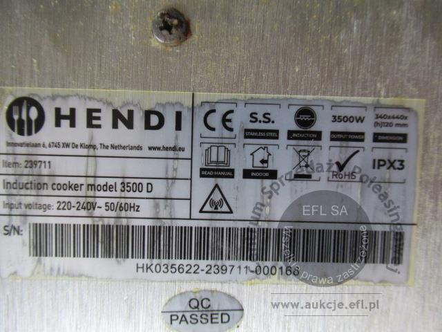 4 - Kuchenka – płyta indukcyjna HENDI - 3500