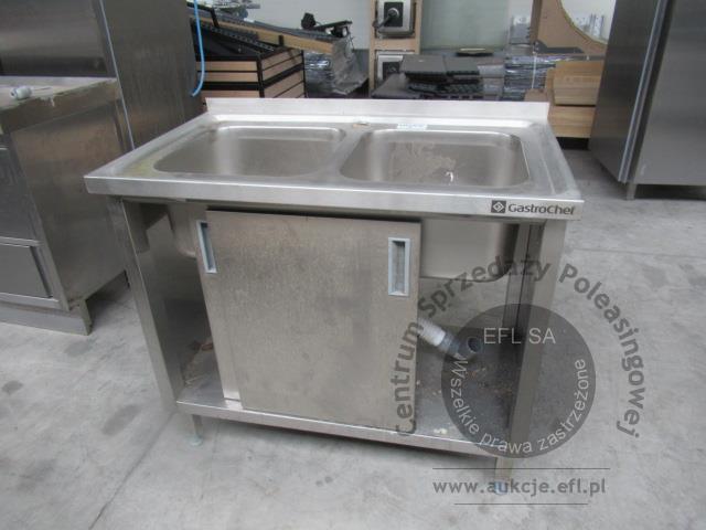 1 - Stół ze zlewem 2 komorowym  z szafką drzwi suwane