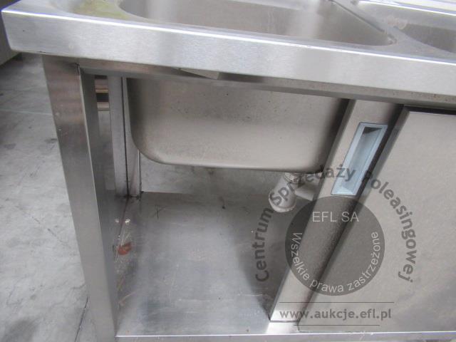 4 - Stół ze zlewem 2 komorowym  z szafką drzwi suwane