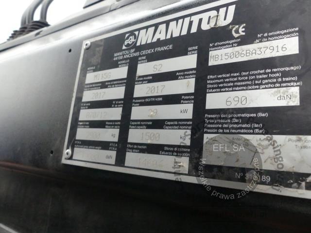 12 - Wózek widłowy Manitou MI15G 2017r.