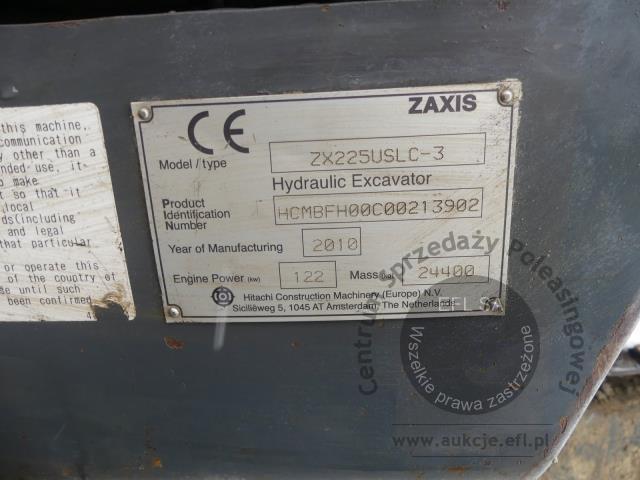 10 - Koparka Gąsienicowa Hitachi ZX225USLC-3 2010r.