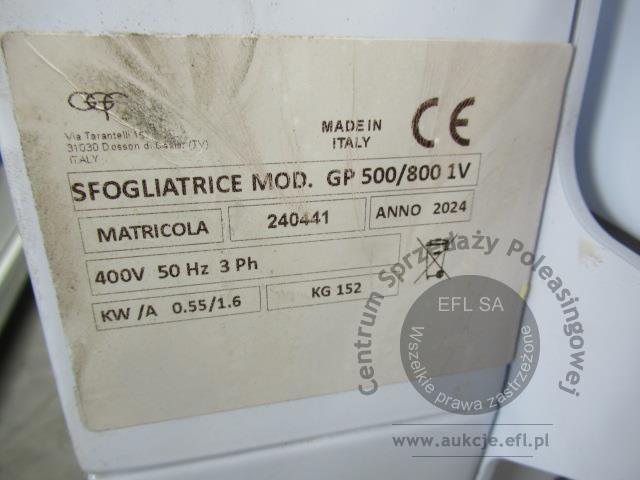 3 - Wałkownica do ciasta GGF – model GP 500/800 1V 2024r.