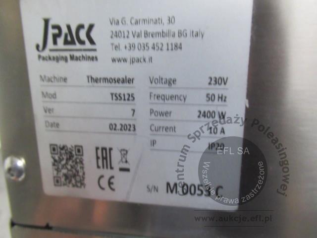 15 - Maszyna pakująca - półautomatyczna zgrzewarka term 2023r.