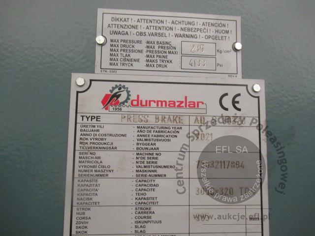 17 - Hydrauliczna prasa krawędziowa DURMA AD-S-30320 2021r.