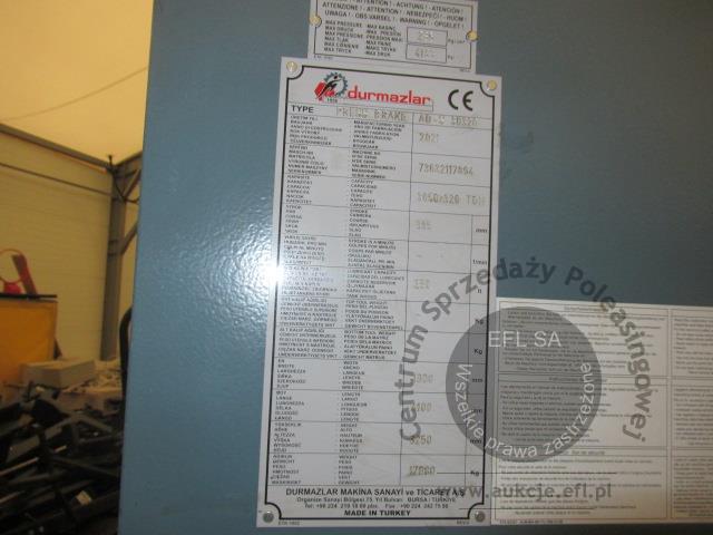 20 - Hydrauliczna prasa krawędziowa DURMA AD-S-30320 2021r.
