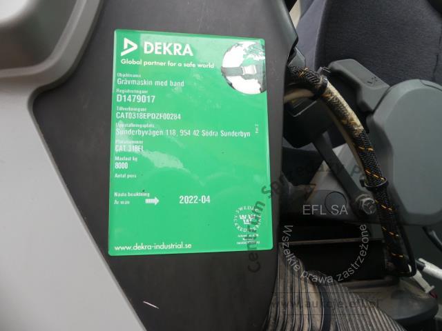 22 - Koparka gąsienicowa CATERPILLAR 318 EL 2015r.