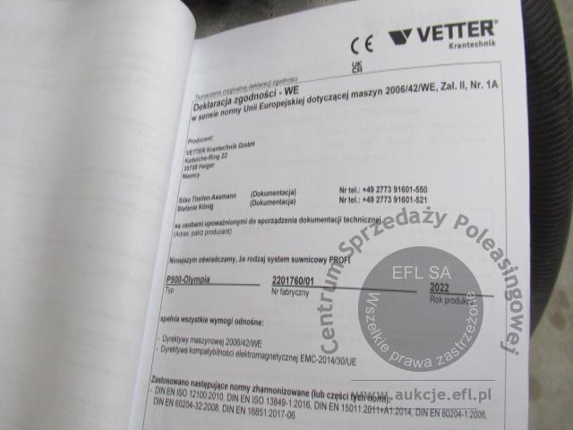 21 - Elementy suwnicy natorowej - dwuszynowej  VETTER K