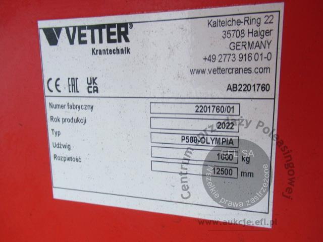 6 - Elementy suwnicy natorowej - dwuszynowej  VETTER K