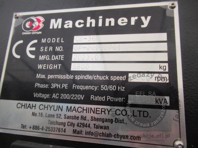 8 - Poziome centrum tokarskie CHIAH CHYUN MACHINERY 2023r.