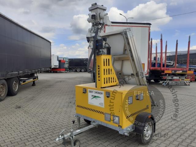 1 - Wieża monitoringu iCam DefenderTower PowerMAX + przyczepka JEGGER JG0751 2024r.