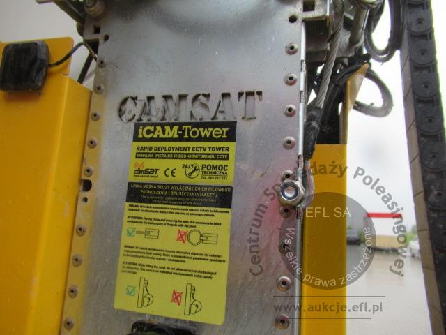 13 - Wieża monitoringu iCam DefenderTower PowerMAX + przyczepka JEGGER JG0751 2024r.