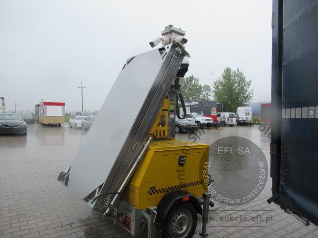 23 - Wieża monitoringu iCam DefenderTower PowerMAX + przyczepka JEGGER JG0751 2024r.