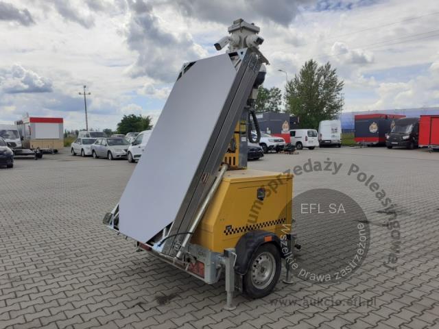 4 - Wieża monitoringu iCam DefenderTower PowerMAX + przyczepka JEGGER JG0751 2024r.