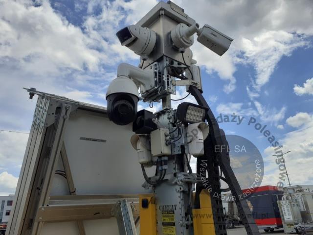 38 - Wieża monitoringu iCam DefenderTower PowerMAX + przyczepka JEGGER JG0751 2024r.