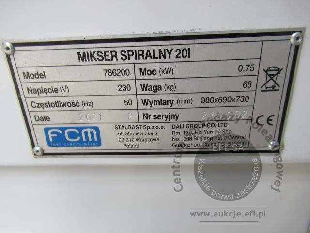 5 - Mikser spiralny do ciasta Stalgast model 786200