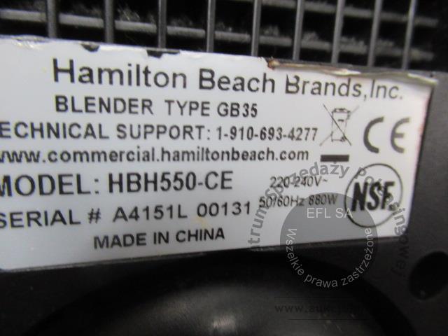 3 - Blender barmański HAMILTON BEACH model HBH550-CE