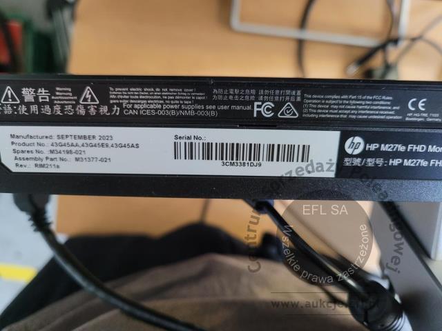 10 - Komputer HP Pro Mini 260 G9 z monitorem HP M27fe