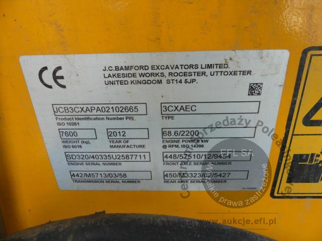 9 - Koparko ładowarka JCB 3CX ECO 2012r.