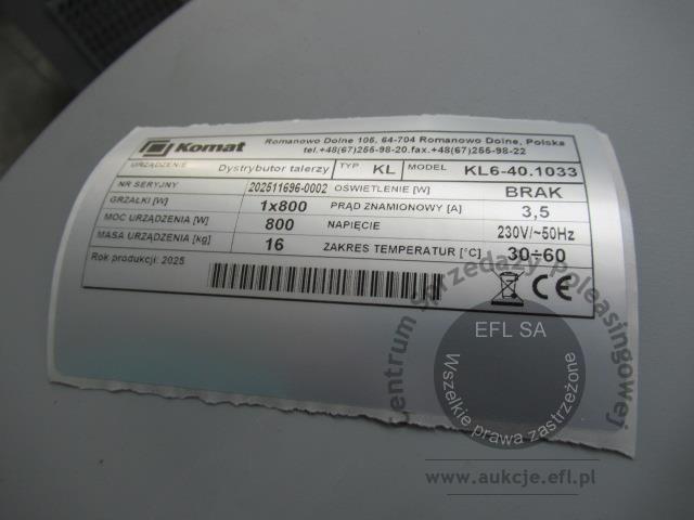 12 - Dystrybutory grzewcze talerzy KOMAT KL6-40.1033