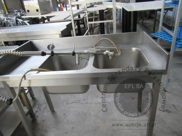 1 - Stół ze zlewem 2 komorowym 1200x600x850 z baterią