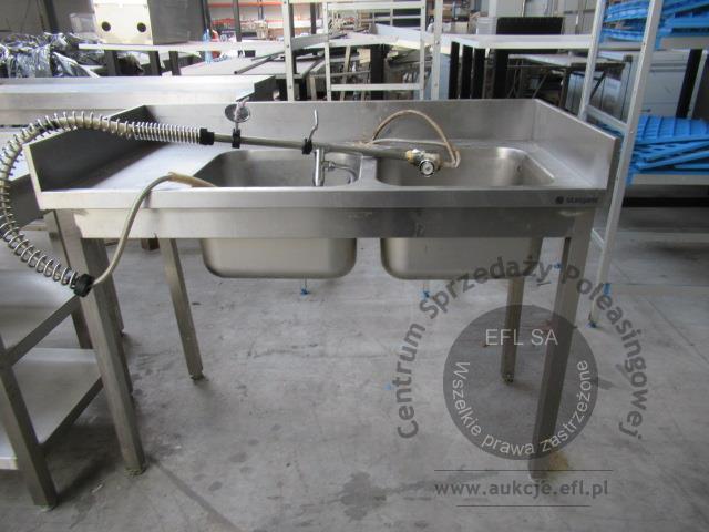 2 - Stół ze zlewem 2 komorowym 1200x600x850 z baterią