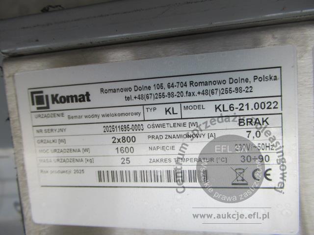 13 - Bemar wodny KOMAT Model: KL 6-21.0033 i KL6-21.022