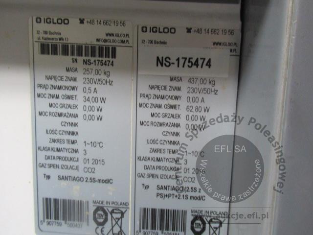 5 - Lada chłodnicza IGLOO typ Santiago 2,55 S mod C  2015r.